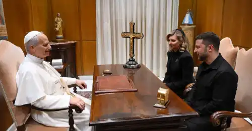 Зеленські зустрілися з Папою Римським Львом XIV