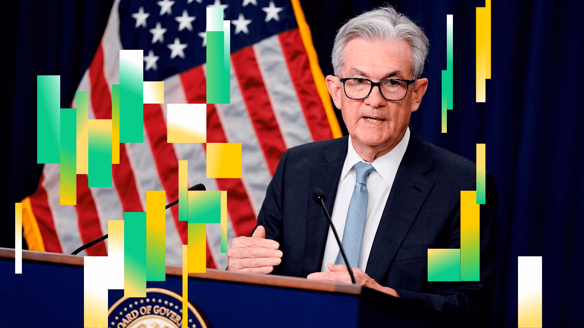 Джером Пауелл виступає на трибуні