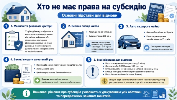 Хто не має права на субсидію
