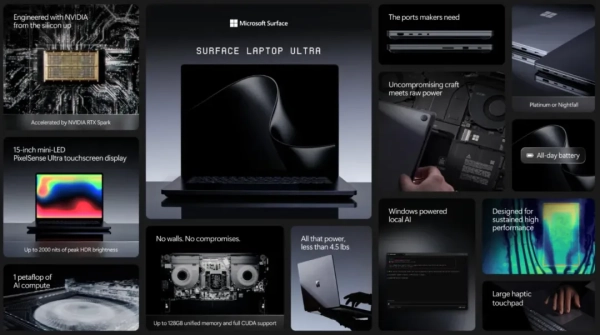 Nvidia RTX Spark: інтеграція з Microsoft Surface