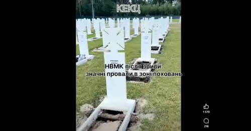 Національне військове кладовище спростовує розмиття могил захисників після дощів