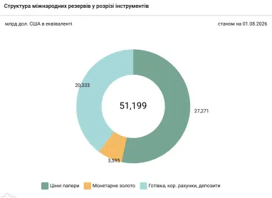 Як скоротилися скоротилися міжнародні резерви у липні (інфографіка)