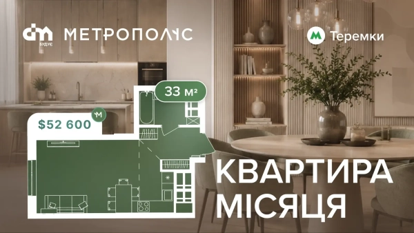 Житловий комплекс “Метрополіс”: обирайте свою ідеальну оселю площею 33 м² від $52 600