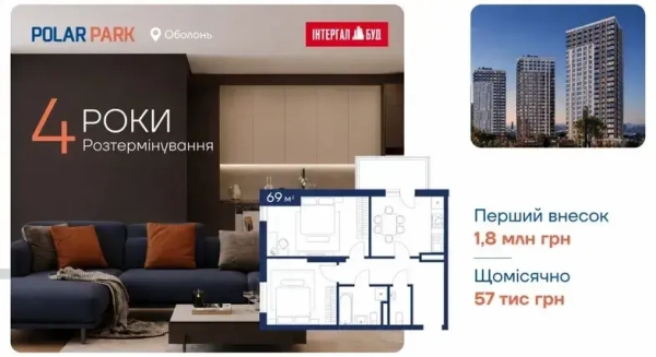 Розстрочка до 4 років на двокімнатні квартири: скористайтеся вигідною пропозицією