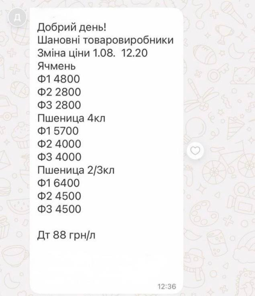 Скріншот з telegram-каналу